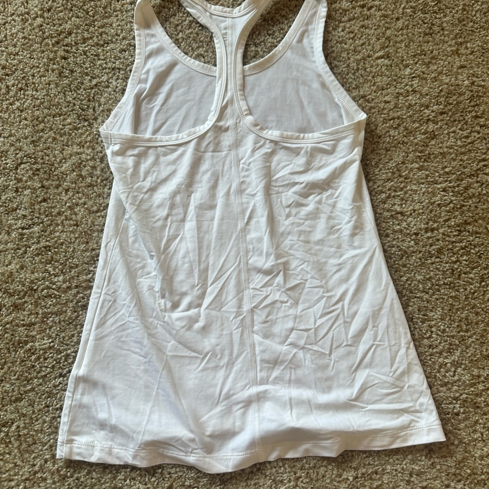 White Racerback Tank Top - Picture 3 of 3